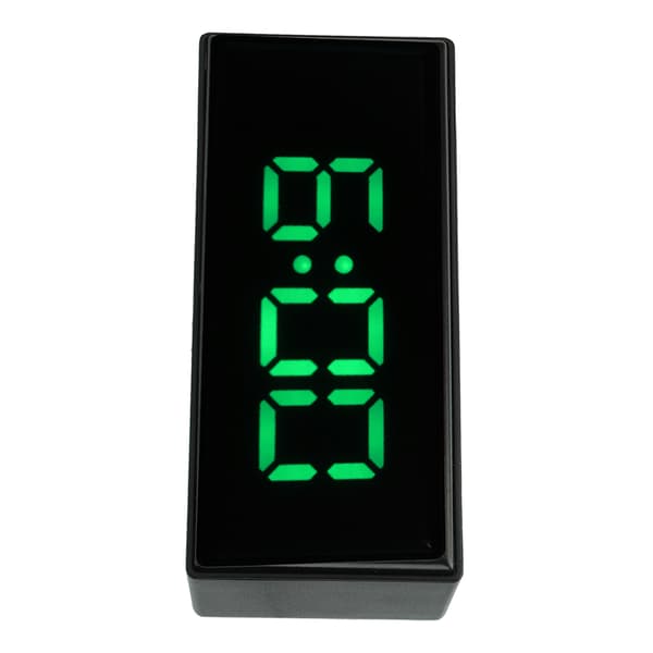 Smart LED-väckarklocka, ljussensor automatisk dimning, dubbel display, snooze, grön