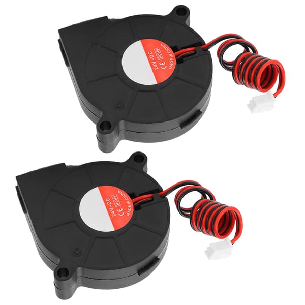 2 stk. 3D-printerventilator lydløs køleventilator passer til Ender‑3 reservedel 50x50x15mm DC24V