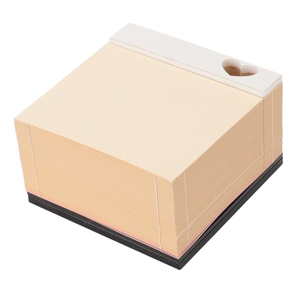 3D Sticky Notes Rivbar Romantisk Stereo Ringboks 3D Papirskulptur til Gave Skrivebordsornament