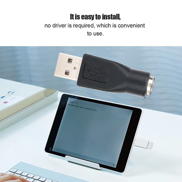 5 STK USB Han til til PS/2 Hun Adapter Konverter til Tastatur Mus med til PS/2 Interface