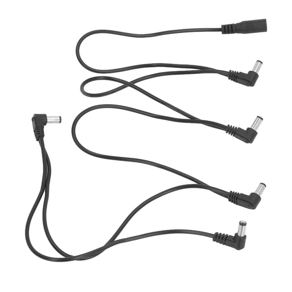 1 til 5 Guitar Effektpedal Strømforsyning Splitter 5-vejs Retvinklet Stik Effektpedal Strømkabel