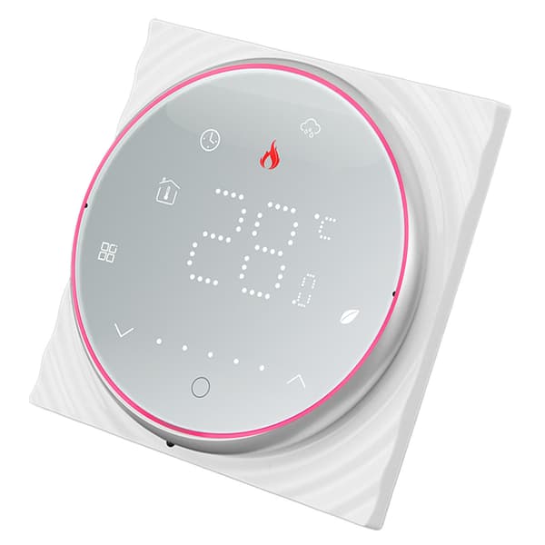 LED Smart Termostat för Vattenuppvärmning Programmerbar Termostat Noggrann 7-dagars Programmerbar Termostat AC95‑240V Fyrkantig Bas Vit