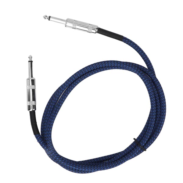 1/4 tums kabel gitarrkabel bas brusreducering flätskärmning 6,35 mm instrumentkabel för elgitarrförstärkare 3m/9.8ft