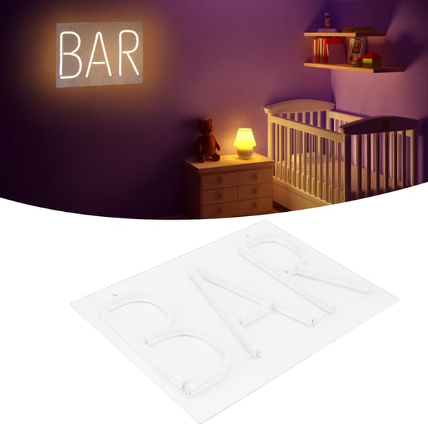 Neon 3D USB Vægskilt Lampe til Bar Pub Butik Klub Hjemmefest