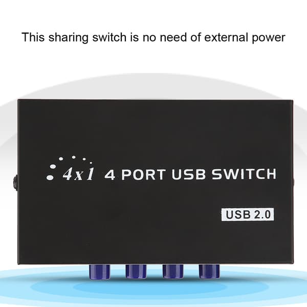 2/4-ports USB 2.0 manuel delingsswitch-boks til pc-printerscanner (4-ports)