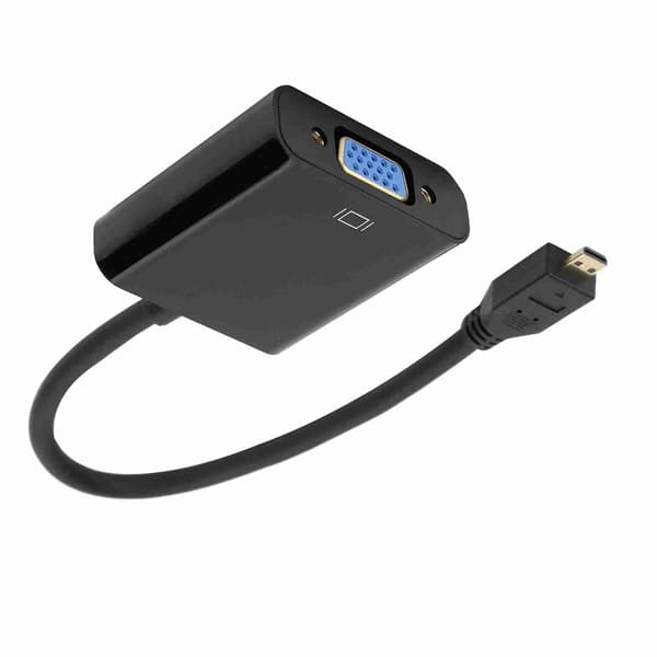 Micro HDMI til VGA Video Konverter Adapter 1080P til Raspberry Pi 4B med Strømforsyningsfunktion