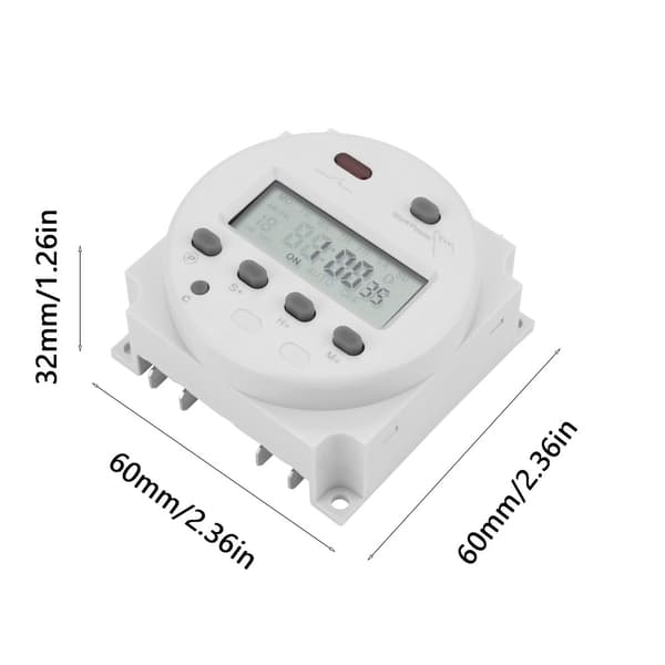 CN102A Digital LCD Elektronisk Timer Cyklus Nedtælling Tidsstyringsafbryder (220V)