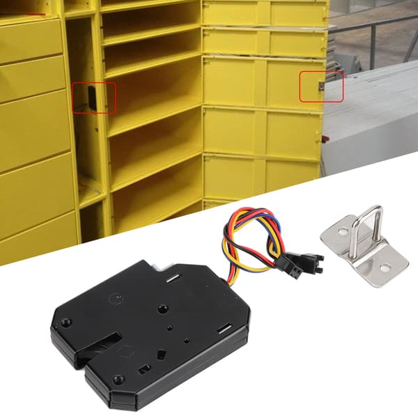 12V 2A Elektriskt Solenoidskåpslås i Stål Svart för Kontrollbox