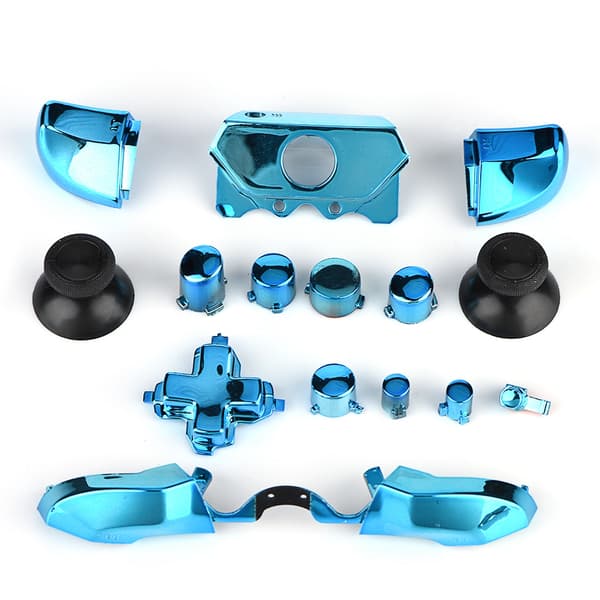 Komplet knapsæt Mod udskiftningsdel til Microsoft Xbox One Controller 3,5 mm Jack (blå)