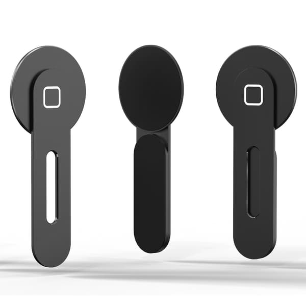 Magnetisk telefonholder til iPhone 12 13, bærbar kantmontering i aluminiumslegering, stærkt greb, sort
