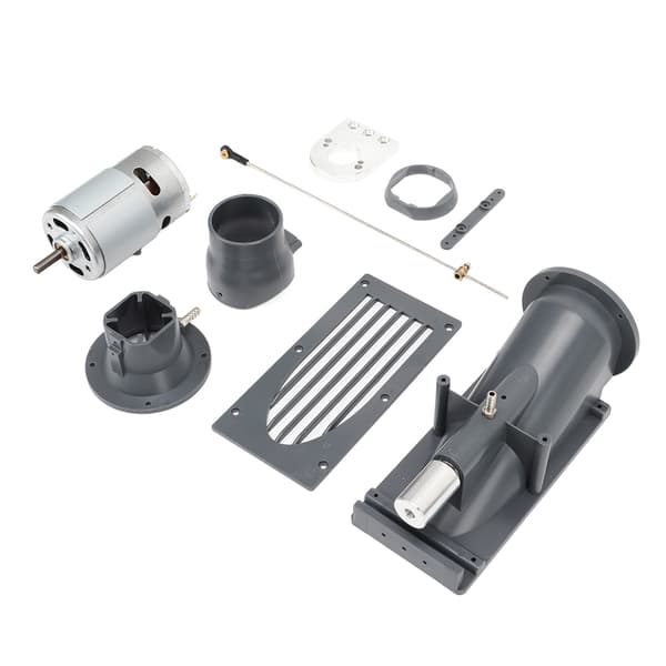 40 mm RC Båt Jetpump Thruster RC Båt Thruster Jetpump Set med 775 Borstad Motor Grå