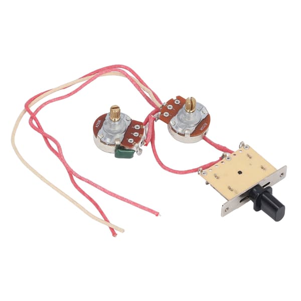 Elgitarr Kabelhärva Förkopplad Sats 3-vägs Omkopplare 250K Potentiometer Jack Gitarr Kabelhärva Set