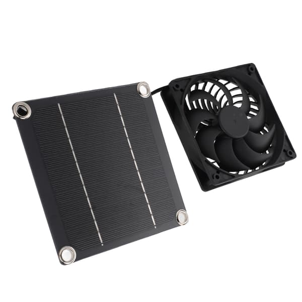 5W 5V Monokrystallinsk Silicium Solpanel Ventilatorsæt Solcelle Fotovoltaisk Panel Udsugningsventilatorsæt