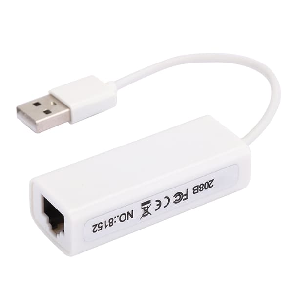 USB2.0 Ethernet-adapter RJ45 Hvid ABS RTL8152B Chip Eksternt netværkskort til computer