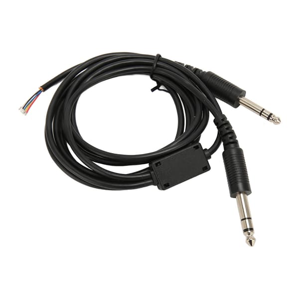 Udskiftningskabel til flyheadset til David Clark AVCOMM Pilot Dual GA Plug Aviation Hovedtelefon DIY Kabel 6.6ft
