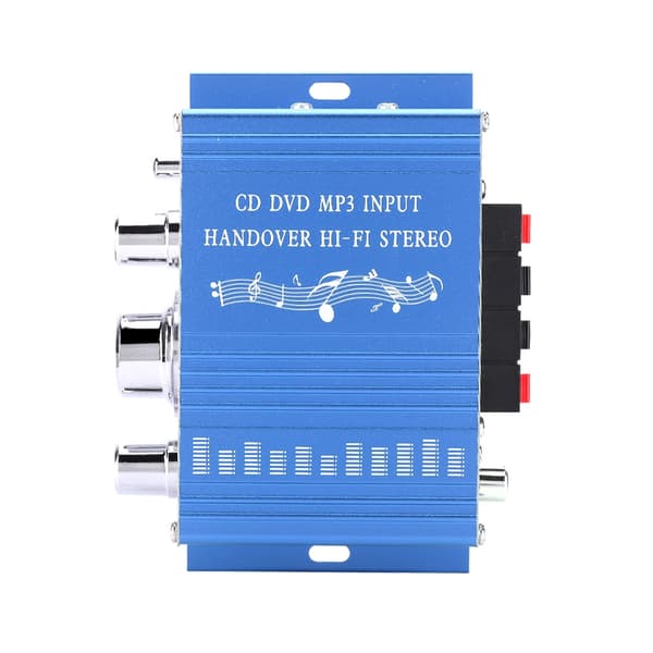 Mini Digital Bil Auto Forstærker Hifi Audio Musik CD DVD MP3 FM Afspiller (Blå)