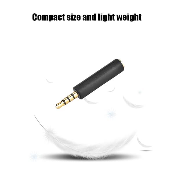 3,5 mm OMTP til CTIA konverteringshovedtelefonadapter til hovedtelefon sort (3 stk.)