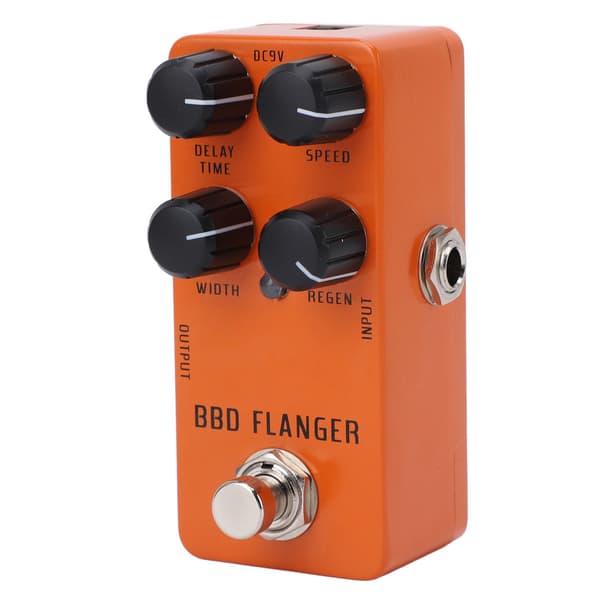 Analog Flanger Pedal Mini Bärbar för Elgitarr Bas med True Bypass DC9V