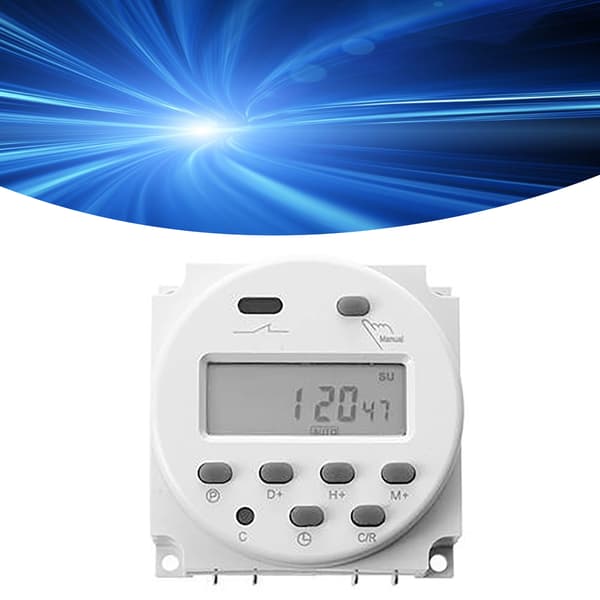 Digital Timer Mikrodator Tidskontrollbrytare LCD-display CN101A DC12V 4 Kablar
