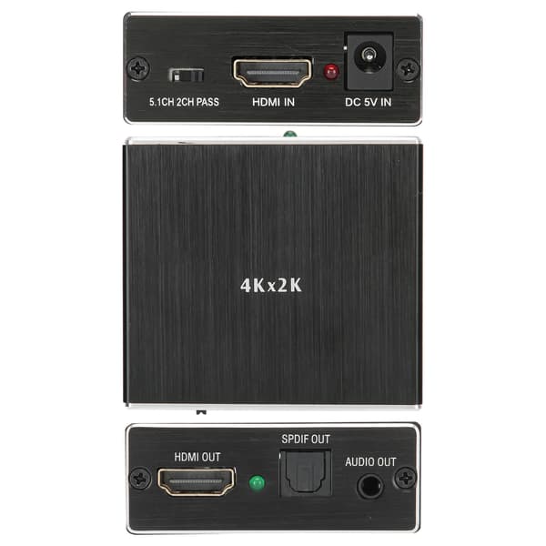 4K X 2K Audio Extractor til HDMI SPDIF 3,5 mm Stereo Audio Extractor Converter Audio Splitter