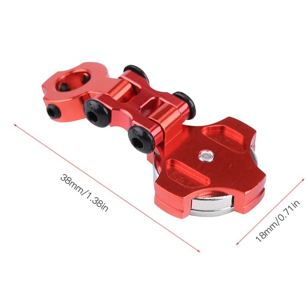 2 stk. modelkøretøjstilbehør Metal magnetisk stealth karosserimontering til RC-bil (rød)