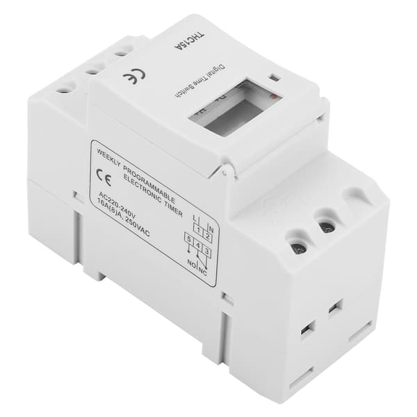 THC15A 220‑240VAC 20A DIN-skena Digital Programmerbar Timerbrytare