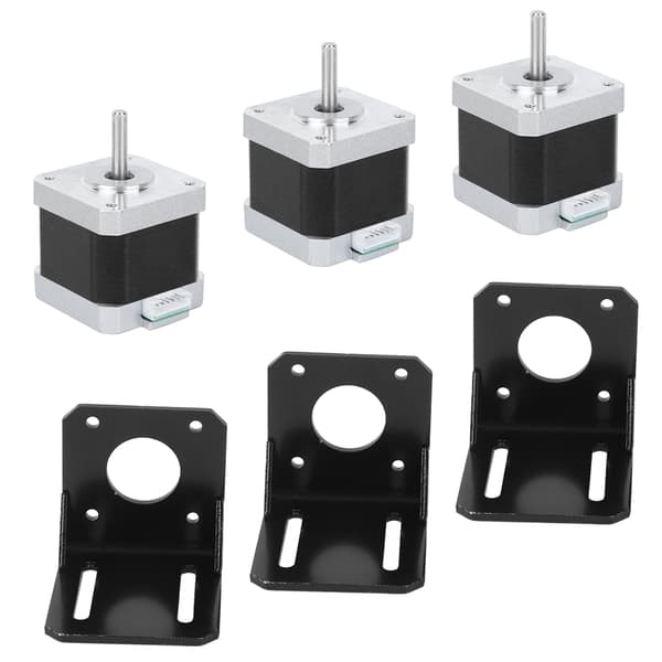 Stepper Motor Rustfrit Stål 4-leder Bipolar 3D Printer Tilbehør 40mm 42BYGHW609 12V