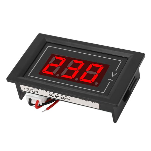AC Display Meter Digital Spændingsmåler Lille Panel 1 Fase Voltmeter Multimeter AC60-500V