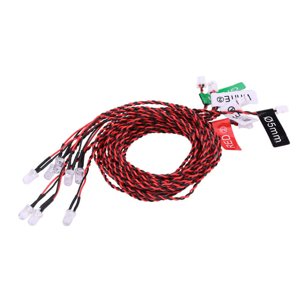 8 LED-belysningssystem Kit Simulering Blinkande Lampor för RC Flygplan Helikopter