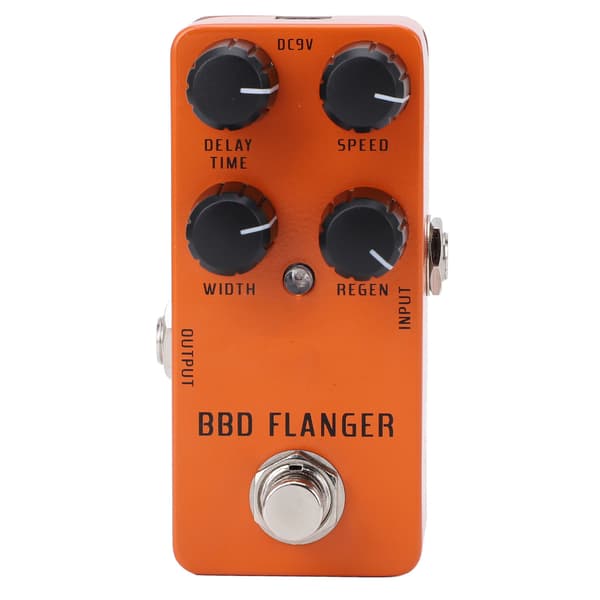 Analog Flanger Pedal Mini Bärbar för Elgitarr Bas med True Bypass DC9V