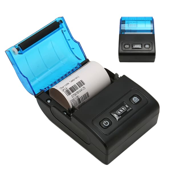 Bærbar termisk printer Multifunktionel Bluetooth 4.0 58 mm mini termisk kvitteringsprinter til butiksrestaurantvirksomhed EU-stik