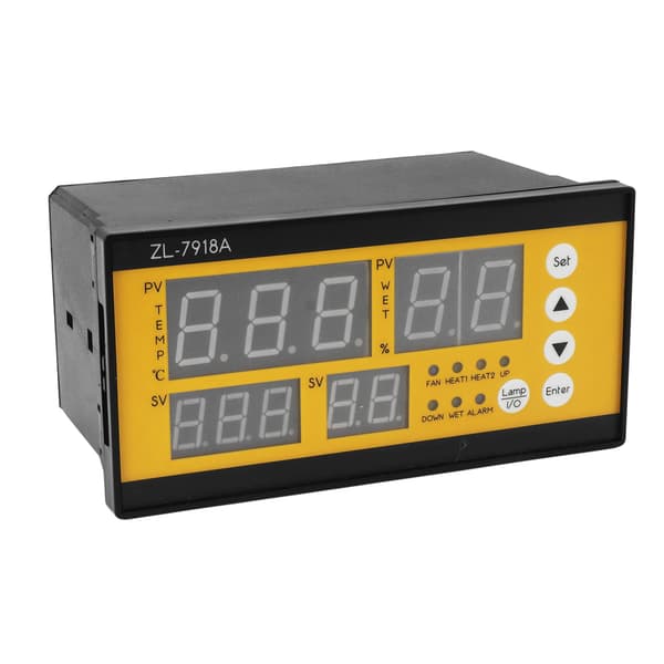 Inkubator Temperatur Fugtighedssensor LED Lys Speciel Engelsk Controller til Inkubator 100‑240V