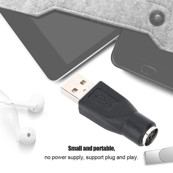 5 STK USB Han til til PS/2 Hun Adapter Konverter til Tastatur Mus med til PS/2 Interface