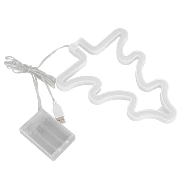 3-pack gröna julgransneonskyltar, LED-upplyst dekor för sovrum, bar, fest, säker, stabil, unik form
