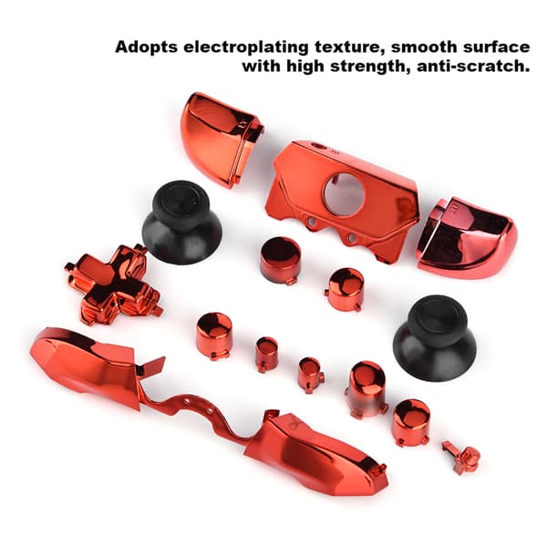 Fullständiga knappset Mod Ersättningsdel för Microsoft Xbox One Controller 3.5mm Jack (Röd)