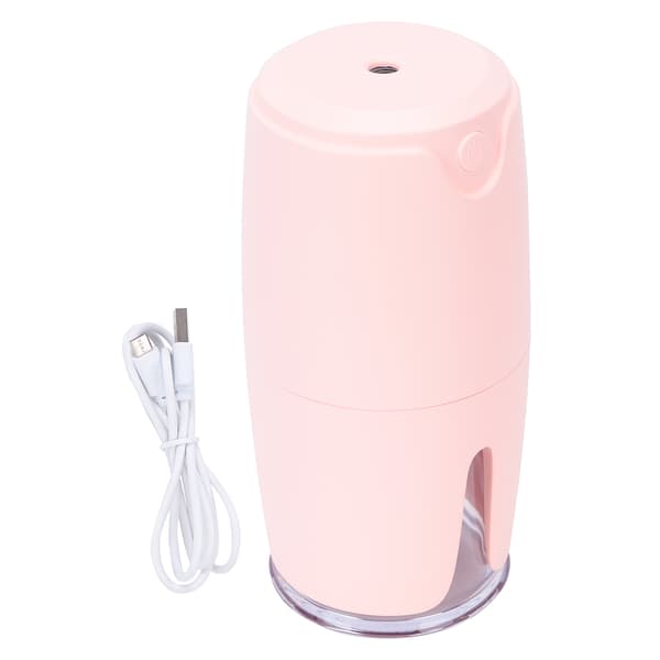 Luftfuktare USB Stor Kapacitet Tyst Liten Aromaterapi Atomizer för Bil Skrivbord Sovrum Kontor (Rosa)