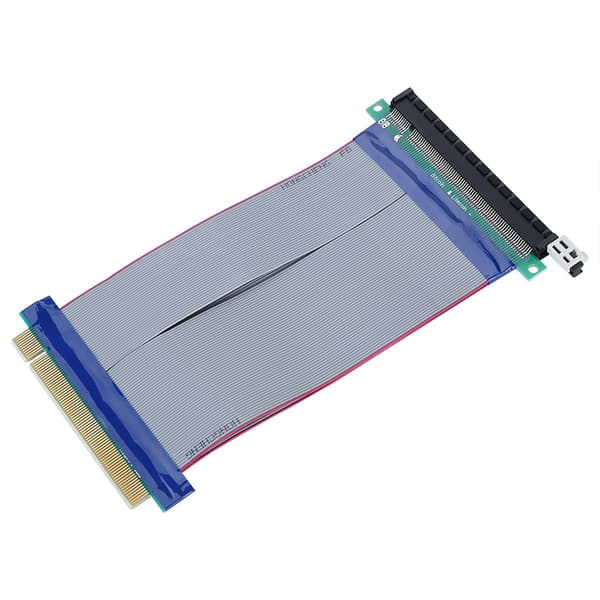 19CM PCI-E Riser-kortförlängare PCI-E 16X Mjuk Platt Förlängningskabel
