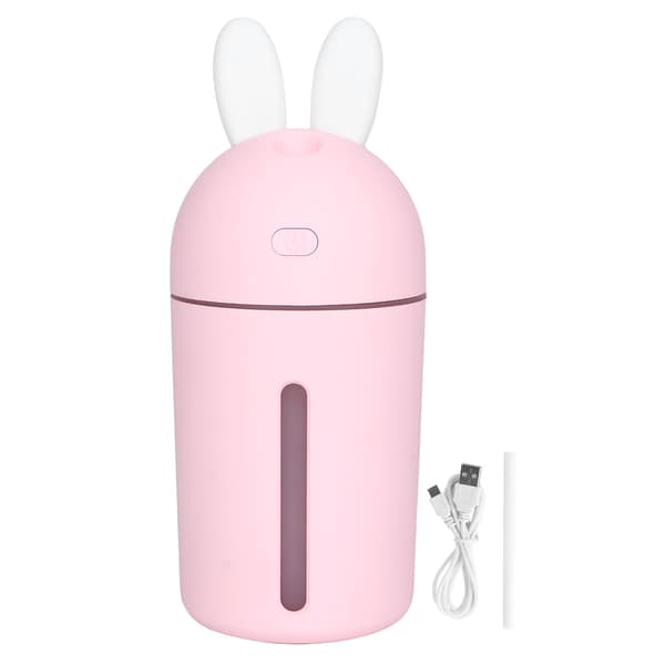 200 ml Mini luftfugter 3 timers timing stemningsnatlys skrivebordsluftfugter USB-drevet lyserød