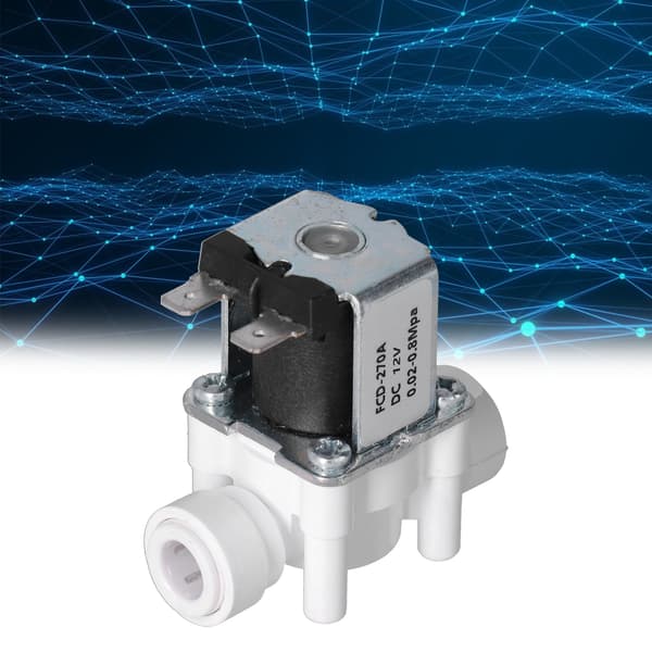 12V DC 3/8 tum snabbkoppling plastmagnetventil, normalt stängd elektrisk ventil