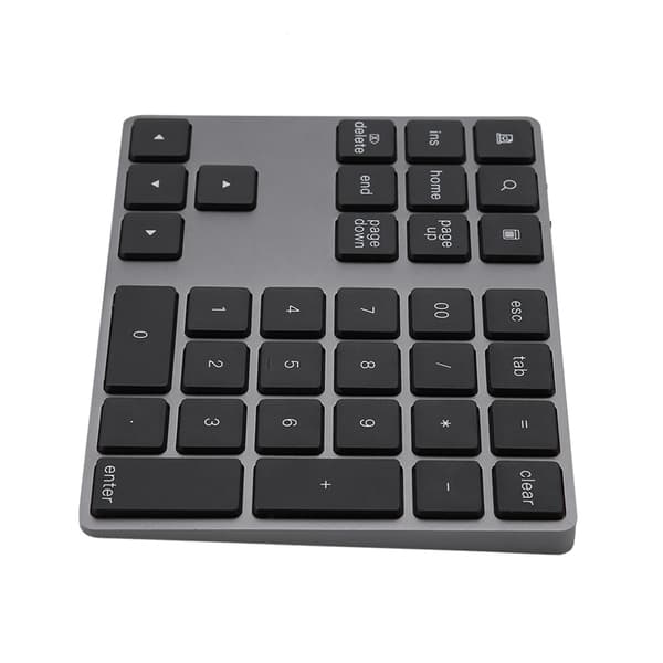 Sort 34 taster Mini Numpad Trådløst Bluetooth Numerisk Tastatur Til Apple PC