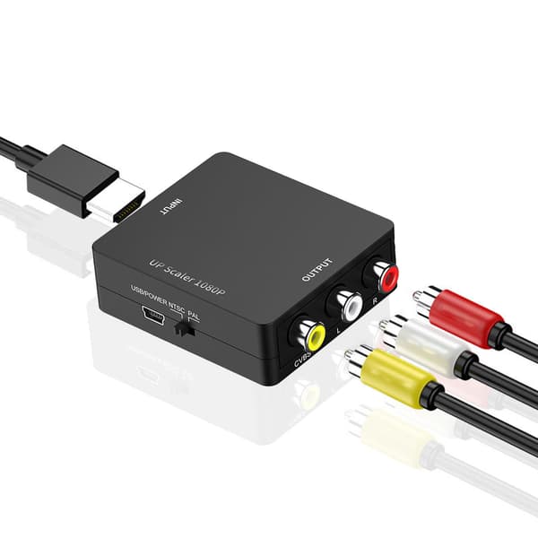 HD Multimedia Interface till AV-omvandlare 1080P Plug and Play RCA Ljud Videoadapter för PS5 Digitalbox HDTV