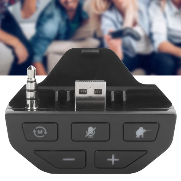 Headset Adapter Controller Audio Adapter Hovedtelefon Konverter til Xbox One Trådløs Gamepad Sort