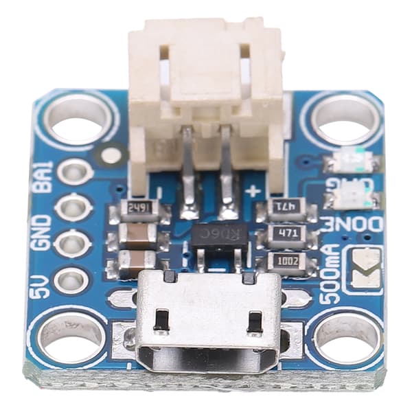 USB Micro B Opladermodul Kort 5V Pin til LiPoly Li-Ion Batteripakke