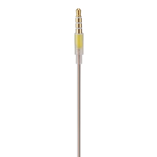 In-ear headset med luftrörssäkerhet och mikrofon för iOS och Android, transparent, enkel