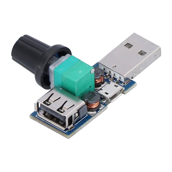 USB fläkthastighetsregulator volymrattjusterare modul lågbrus PWM-regulator