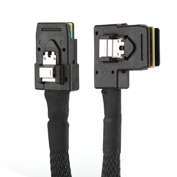 MINI SAS 36P 0,8 meter formsprutning SFF-8087 höger vinkel till SFF8087 hårddisklina
