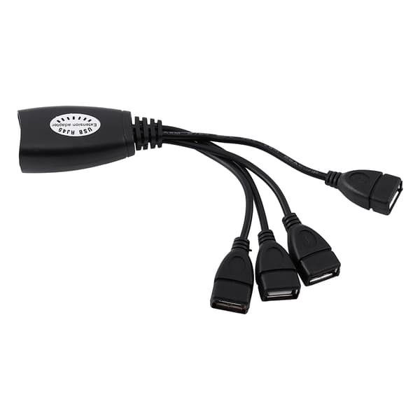4 porte USB 2.0 til RJ45 Hub Ethernet forlænger netværksadapterkabel