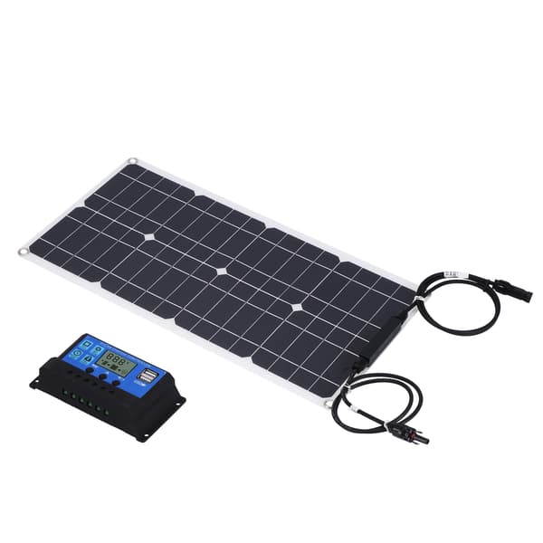 25W Monokrystallinsk Solpanel Kit 30A Ladecontroller Højeffektivt PV-modul til autocampercamping