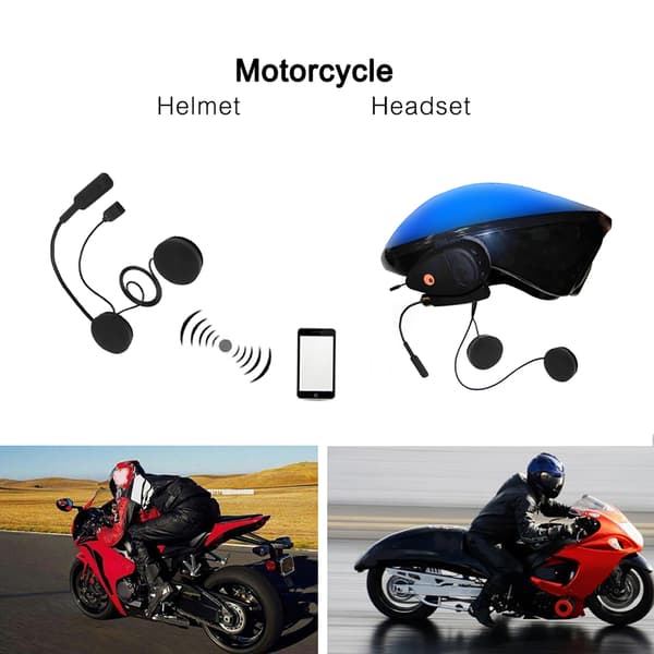 Motorcykelhjälm Bluetooth-headset Handsfree-hörlurar Samtal Hörlursmikrofon
