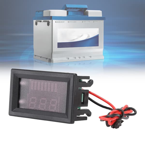 DC Digital Elektrisk Utrustning Spänningsmätare Display Litiumbatteri Voltmeter 12V-60V (Blå)